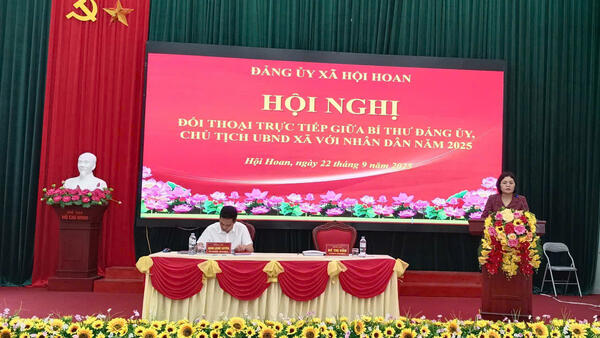 ĐẢNG ỦY XÃ HỘI HOAN TỔ CHỨC HỘI NGHỊ ĐỐI THOẠI TRỰC TIẾP GIỮA BÍ THƯ ĐẢNG ỦY, CHỦ TỊCH UBND XÃ VỚI NHÂN DÂN NĂM 2025