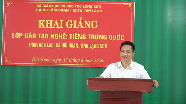 XÃ HỘI HOAN KHAI GIẢNG LỚP ĐÀO TẠO NGHỀ TIẾNG TRUNG QUỐC