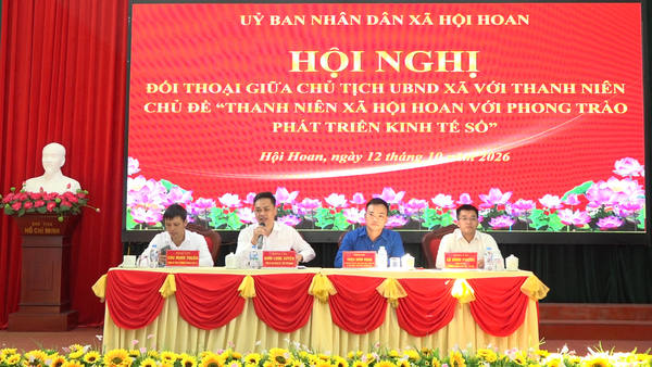 HỘI HOAN TỔ CHỨC HỘI NGHỊ ĐỐI THOẠI GIỮA CHỦ TỊCH UBND XÃ VỚI THANH NIÊN NĂM 2026